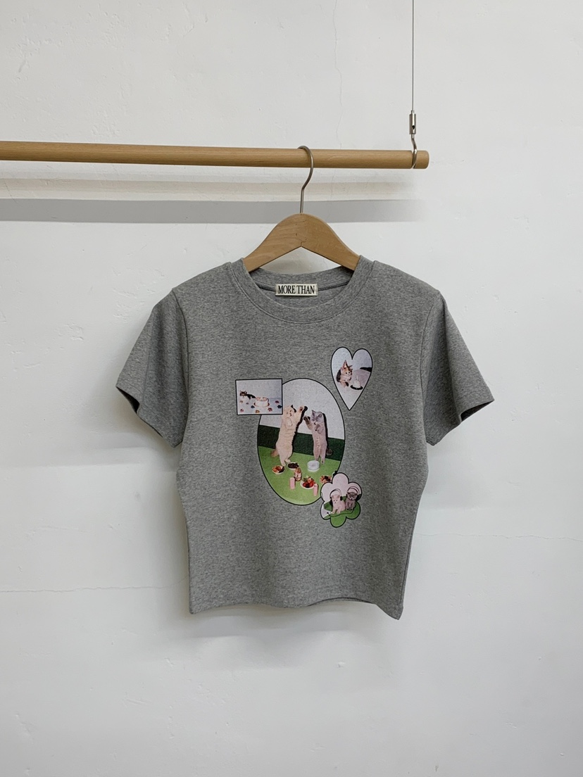 MORE THAN-P直郵韓國代購㊣女裝新款推薦人氣25春夏休閑T恤MORE THANT恤圖色3