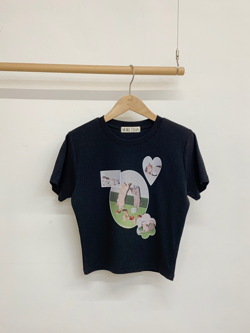 MORE THAN-P直郵韓國代購㊣女裝新款推薦人氣25春夏休閑T恤MORE THANT恤圖色4
