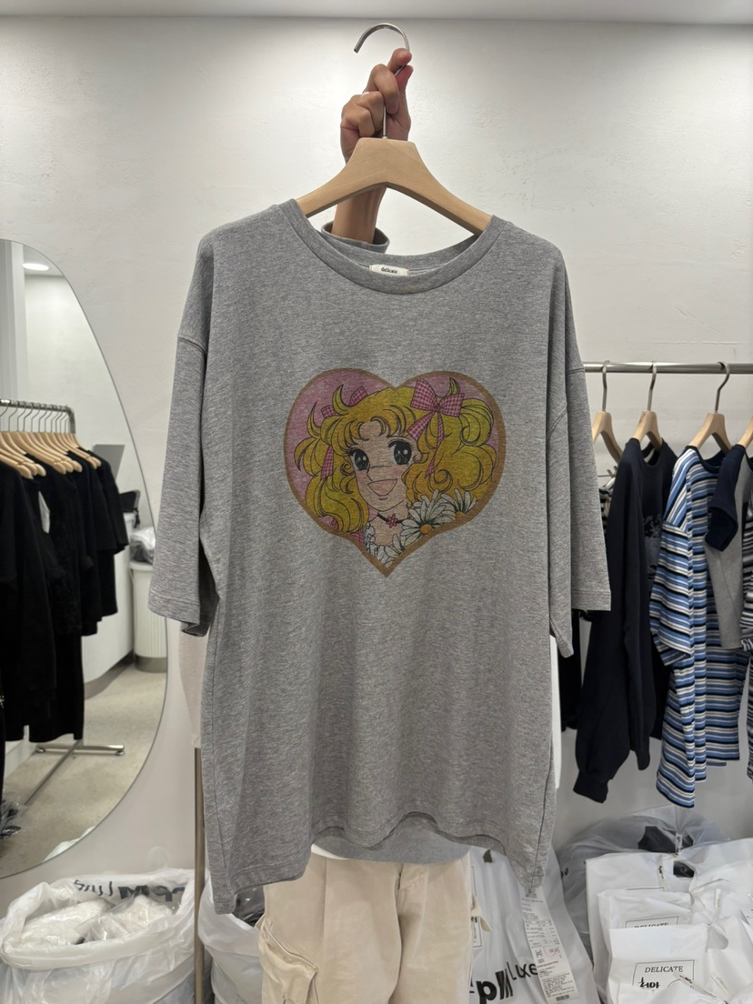 DELICATE韓國直郵㊣東大門實拍女裝新款25春夏推薦時尚人氣T恤DELICATET恤圖色2
