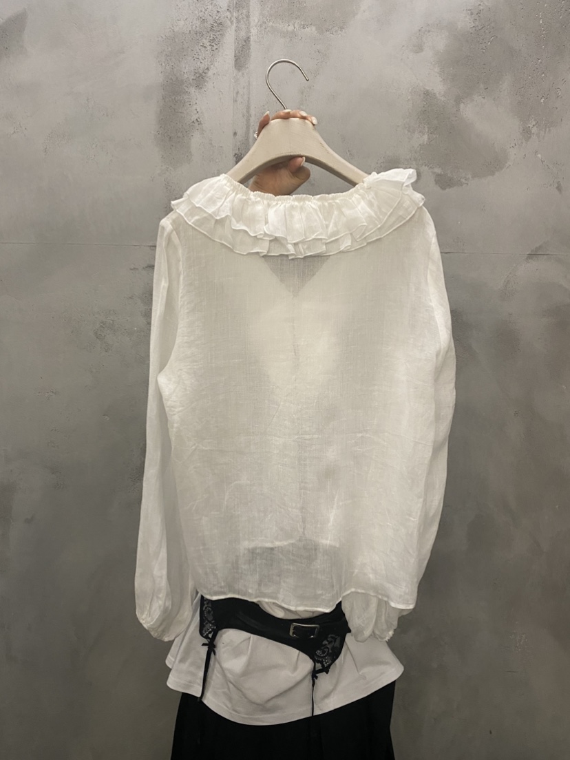 THE VETIVER-A韓國直郵㊣女裝新款25春夏人氣休閑襯衫蕾絲衫VETIVER-A襯衫/蕾絲衫