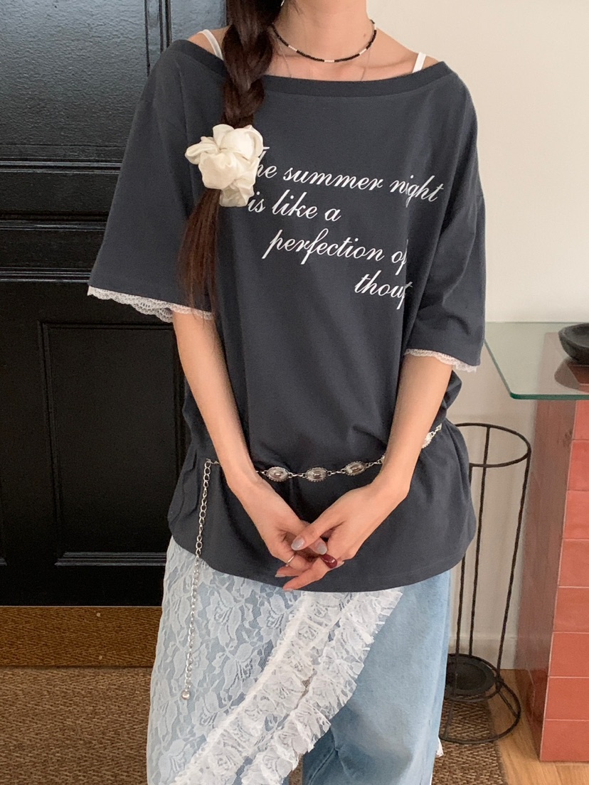 MORE THAN-P韓國直郵㊣女裝新款25春夏人氣熱賣時尚休閑T恤MORE THANT恤