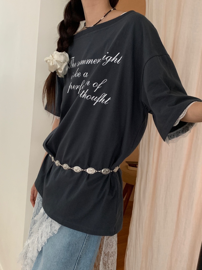 MORE THAN-P韓國直郵㊣女裝新款25春夏人氣熱賣時尚休閑T恤MORE THANT恤