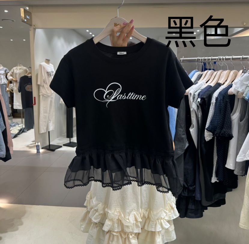 BENE韓國㊣直郵東大門代購女裝新款推薦熱賣時尚休閑25春夏T恤BENET恤圖色5