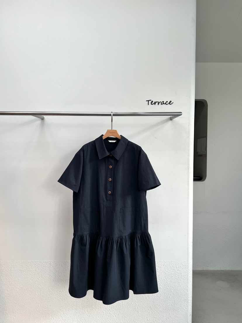 TERRACE直郵韓國代購㊣女裝新品熱賣人氣時尚推薦連衣裙口袋TERRACE連衣裙圖色2