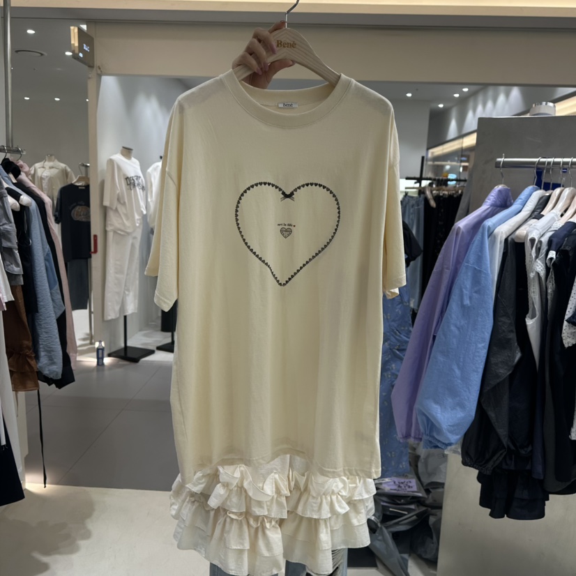 BENE韓國直郵㊣女裝新品休閑人氣25春夏推薦時尚熱賣T恤BENET恤圖色3