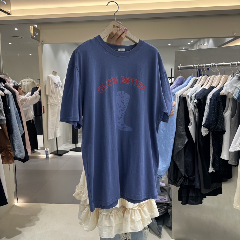 BENE韓國直郵㊣女裝新款熱賣推薦時尚人氣25春夏休閑T恤BENET恤