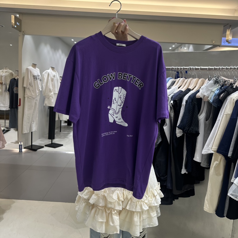 BENE韓國直郵㊣女裝新款熱賣推薦時尚人氣25春夏休閑T恤BENET恤圖色2