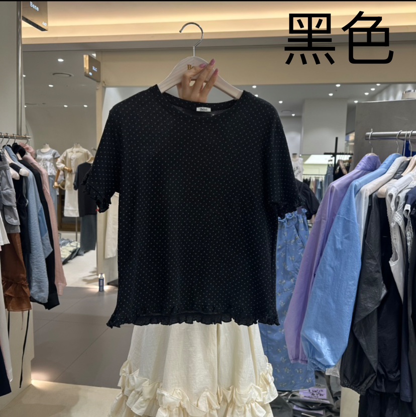 BENE韓國直郵㊣女裝新款推薦25春夏熱賣人氣時尚休閑T恤BENET恤圖色3