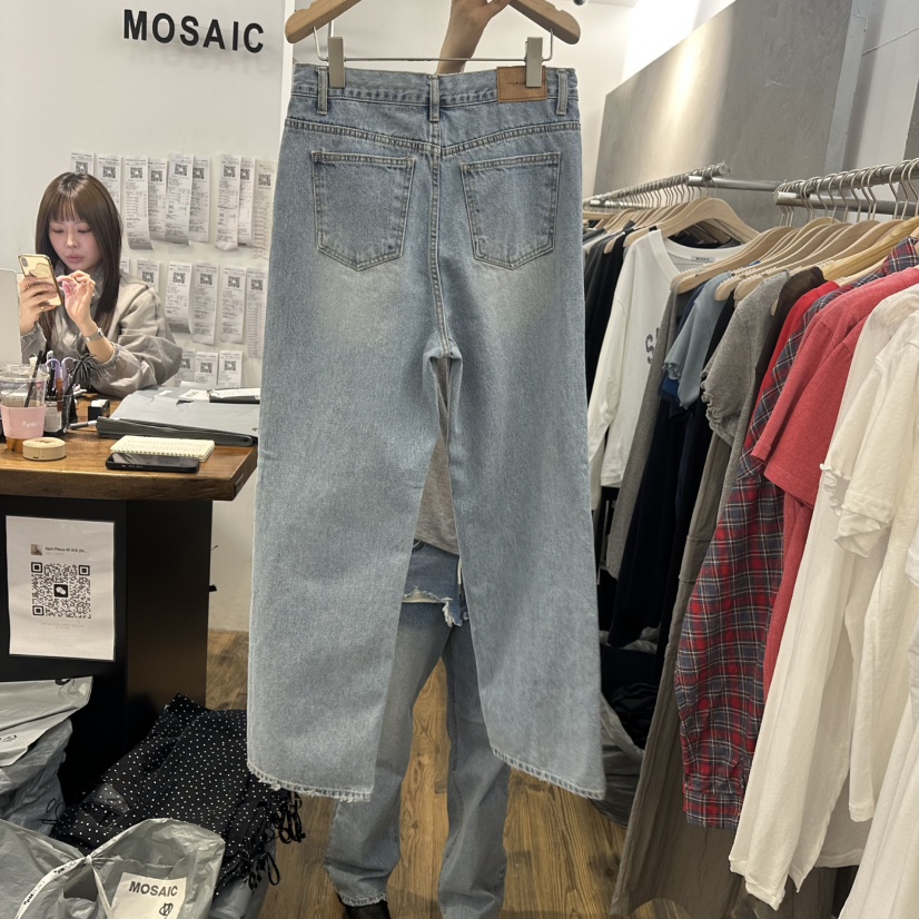MOSAIC韓國直郵㊣東大門實拍女裝新品25春夏熱賣推薦牛仔褲MOSAIC牛仔褲