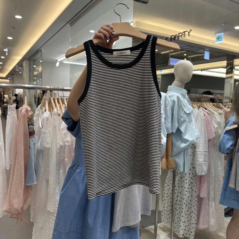 XPARTY直郵韓國代購㊣女裝新品25春夏時尚推薦休閑吊帶背心XPARTY吊帶/背心圖色2