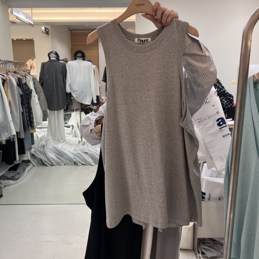 FLAUNT韓國㊣直郵東大門代購女裝新品推薦休閑人氣吊帶背心FLAUNT吊帶/背心