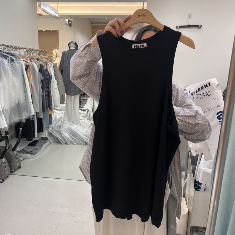 FLAUNT韓國㊣直郵東大門代購女裝新品推薦休閑人氣吊帶背心FLAUNT吊帶/背心圖色2