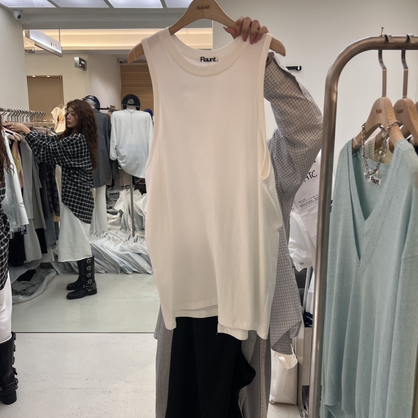 FLAUNT韓國㊣直郵東大門代購女裝新品推薦休閑人氣吊帶背心FLAUNT吊帶/背心圖色3