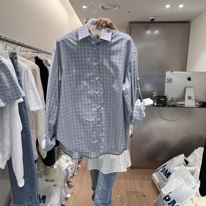 MEET ME韓國直郵㊣東大門實拍女裝新款熱賣人氣襯衫蕾絲衫MEET ME襯衫/蕾絲衫