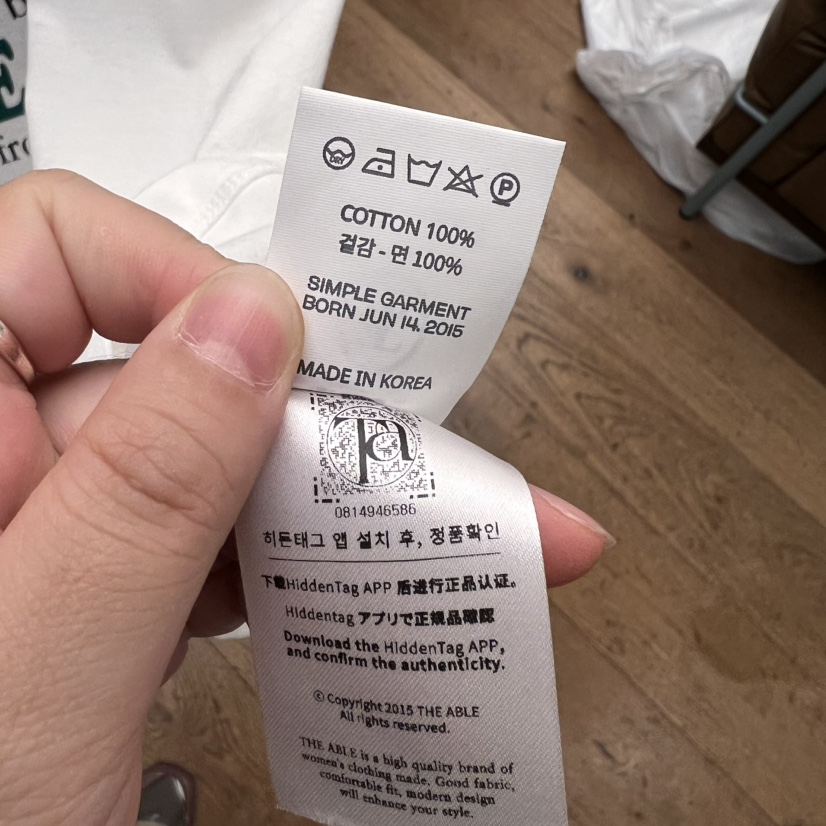 THE ABLE韓國㊣直郵東大門代購女裝新品熱賣休閑推薦人氣T恤THE ABLE/TAT恤