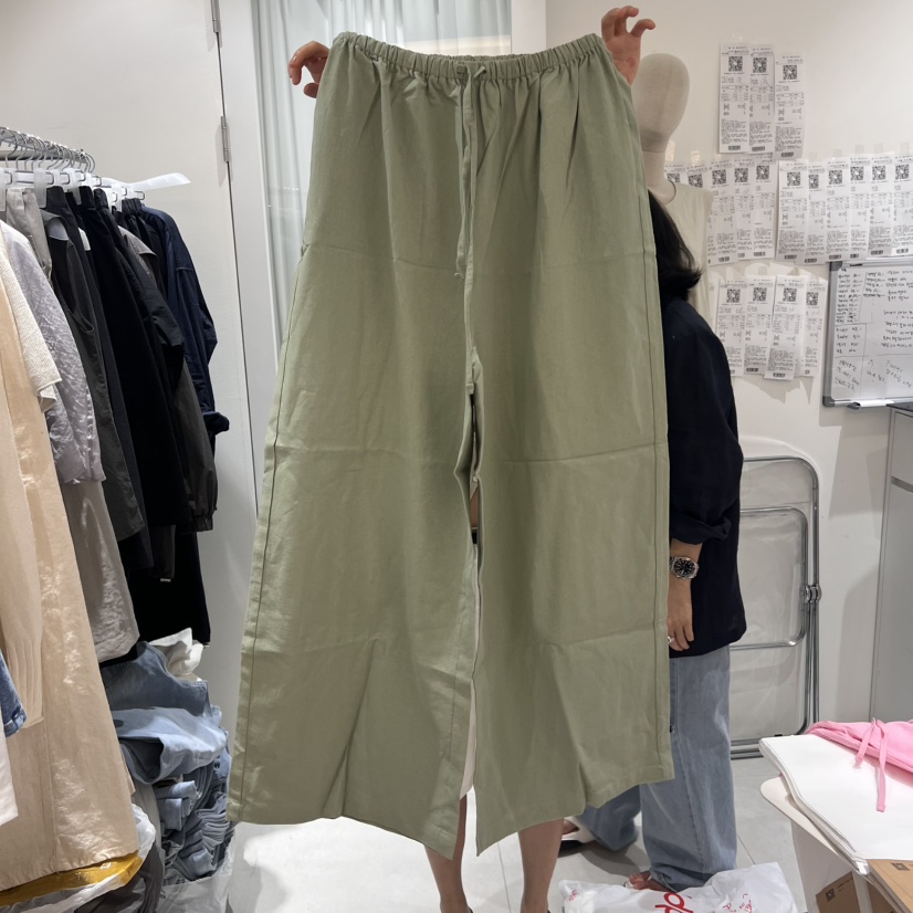MONDAY TO SUNDAY直郵韓國代購㊣女裝新款人氣休閑褲亞麻MONDAY TO SUNDAY休閑褲圖色2