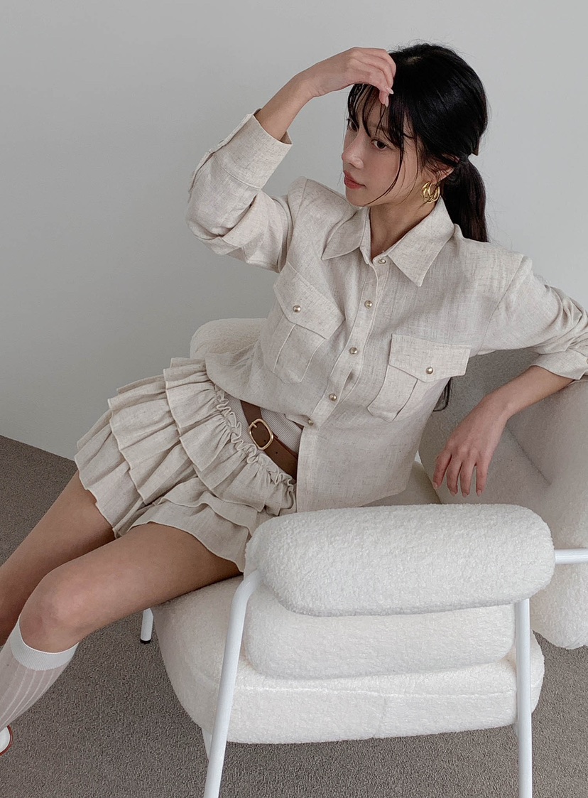 SLIT韓國直郵㊣東大門實拍女裝新款熱賣推薦休閑時尚25春夏短裙SLIT短裙