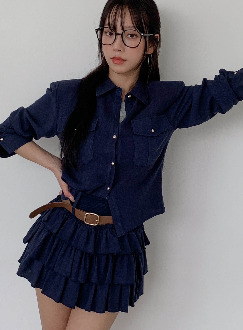 SLIT韓國直郵㊣東大門實拍女裝新款熱賣推薦休閑時尚25春夏短裙SLIT短裙