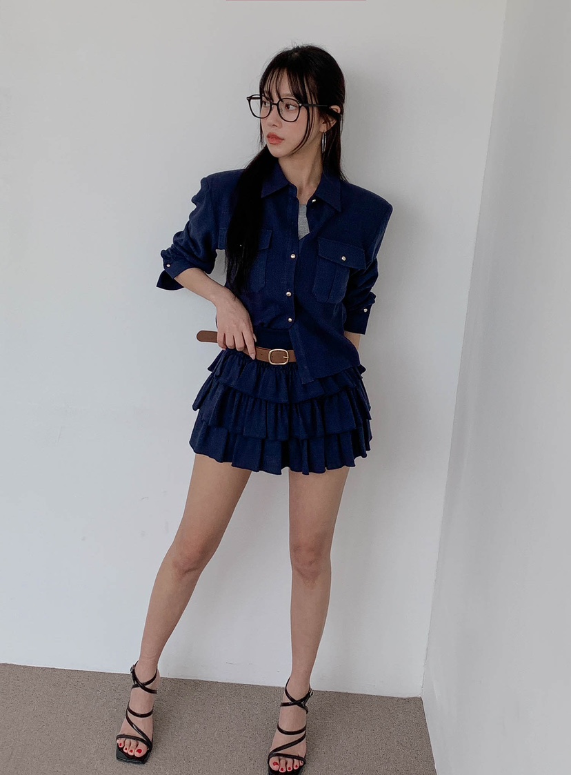 SLIT韓國直郵㊣東大門實拍女裝新款熱賣推薦休閑時尚25春夏短裙SLIT短裙