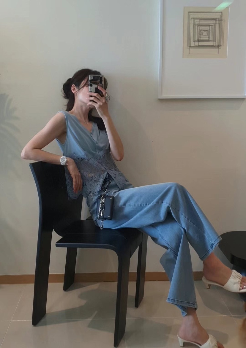 GENTLE B韓國直郵㊣女裝新款推薦休閑人氣熱賣時尚25春夏牛仔褲GENTLE B牛仔褲