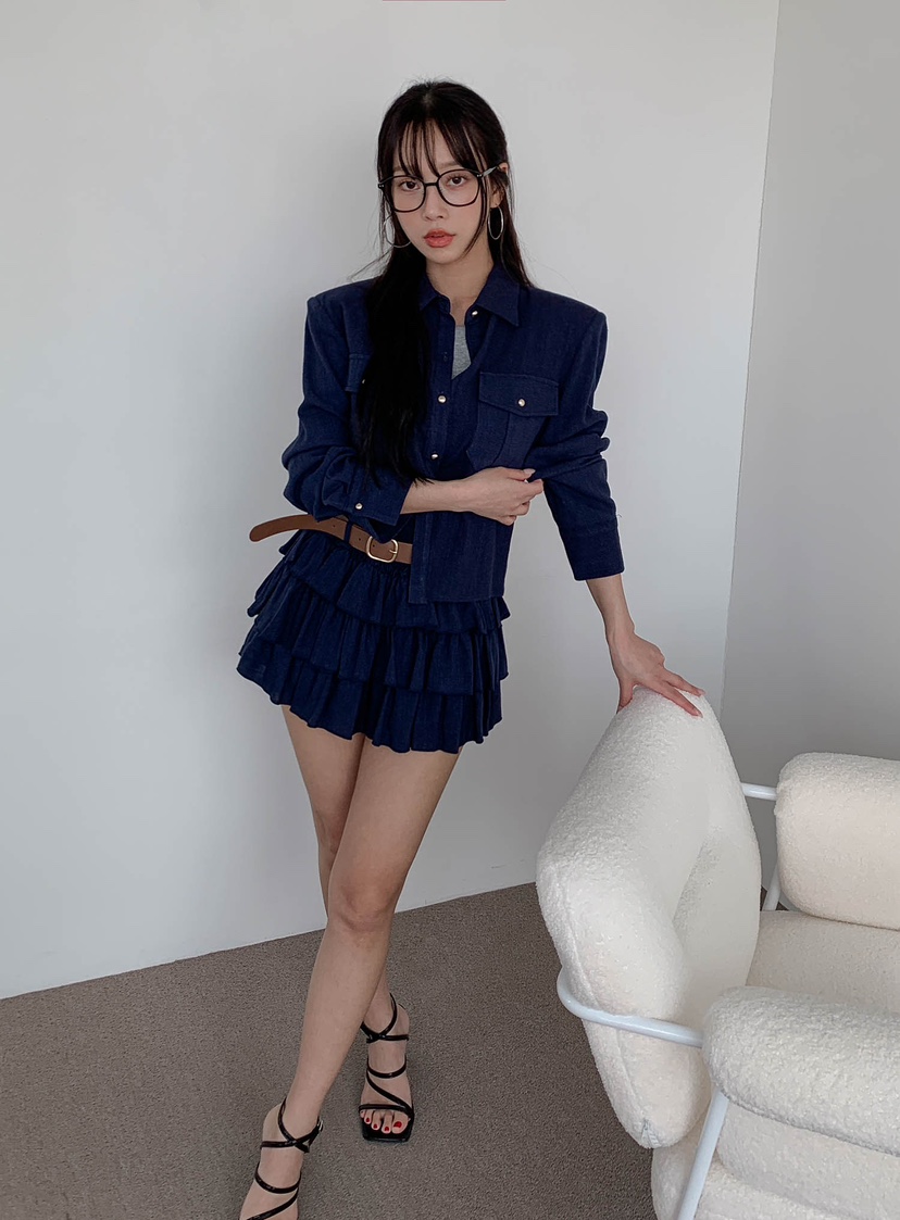 SLIT韓國㊣直郵東大門代購女裝新品推薦時尚25春夏襯衫蕾絲衫SLIT襯衫/蕾絲衫