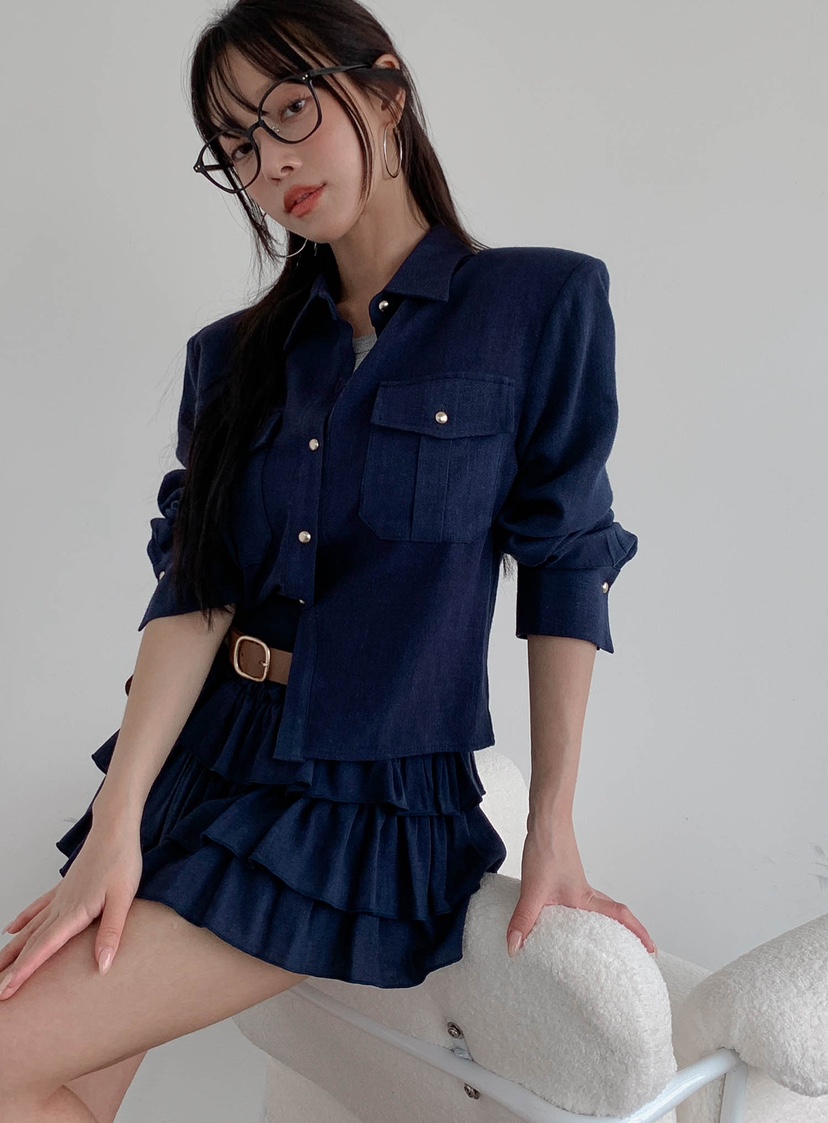 SLIT韓國㊣直郵東大門代購女裝新品推薦時尚25春夏襯衫蕾絲衫SLIT襯衫/蕾絲衫