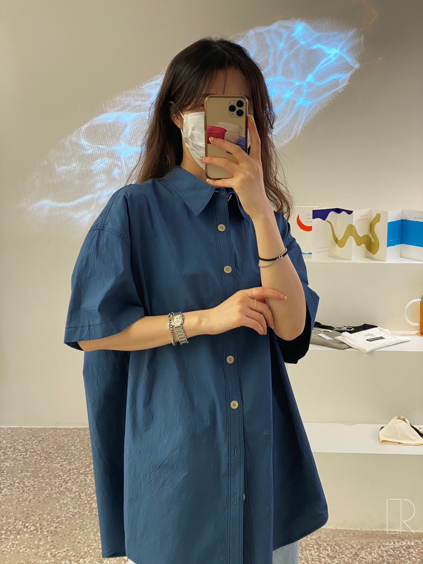 LA_TERRE韓國直郵㊣女裝新品休閑人氣時尚25春夏襯衫蕾絲衫LA_TERRE襯衫/蕾絲衫