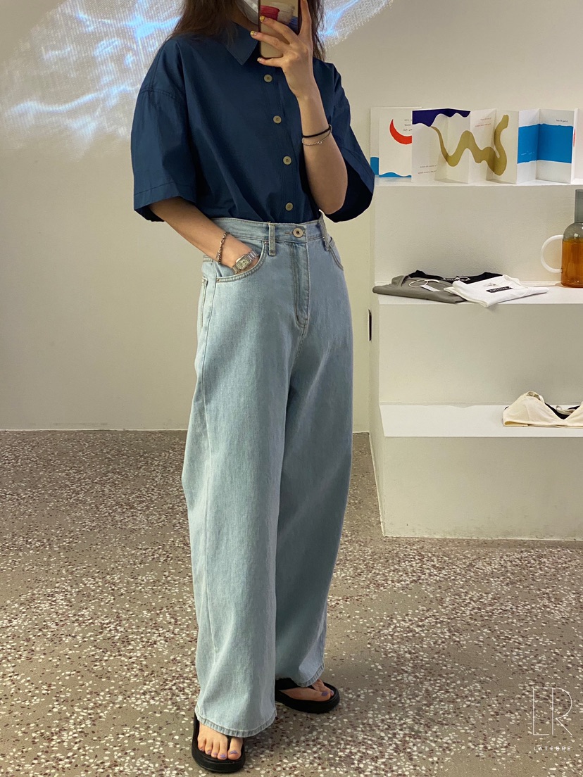LA_TERRE韓國直郵㊣女裝新品休閑人氣時尚25春夏襯衫蕾絲衫LA_TERRE襯衫/蕾絲衫
