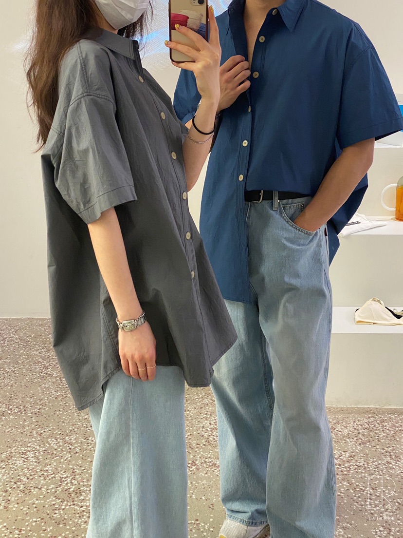 LA_TERRE韓國直郵㊣女裝新品休閑人氣時尚25春夏襯衫蕾絲衫LA_TERRE襯衫/蕾絲衫
