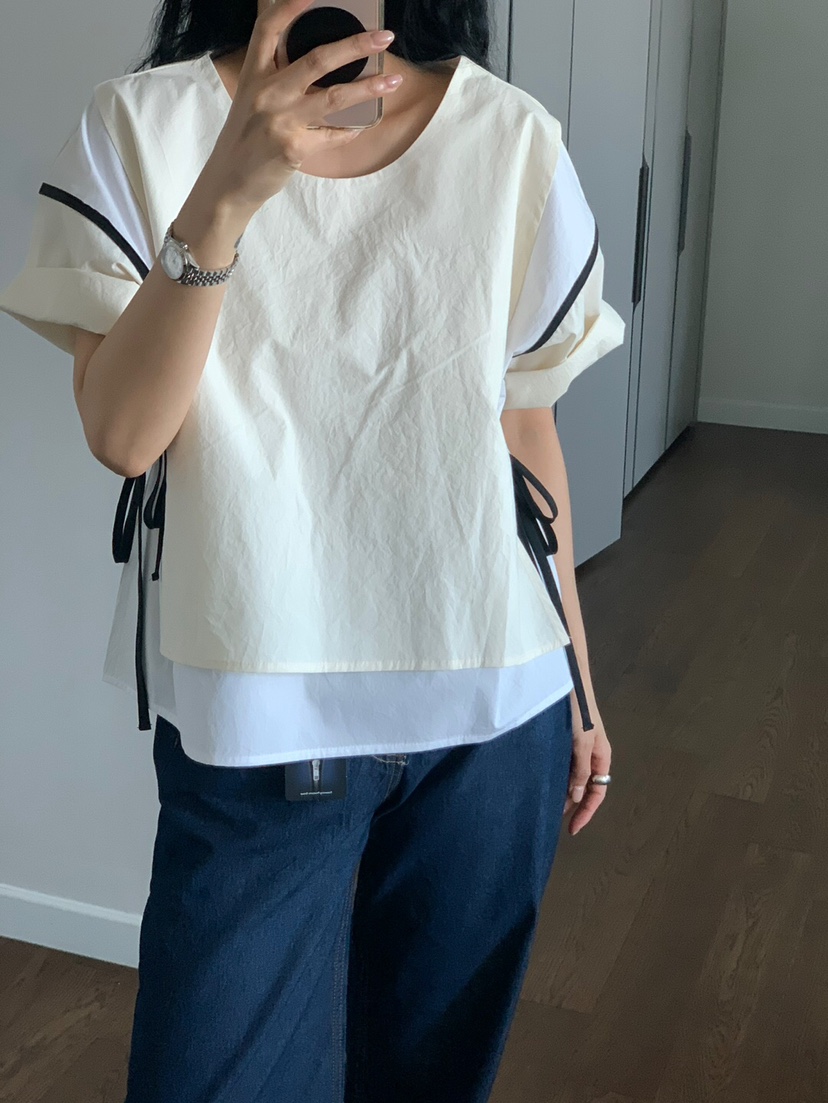 LA_TERRE韓國㊣直郵東大門代購女裝新款時尚25春夏襯衫蕾絲衫LA_TERRE襯衫/蕾絲衫