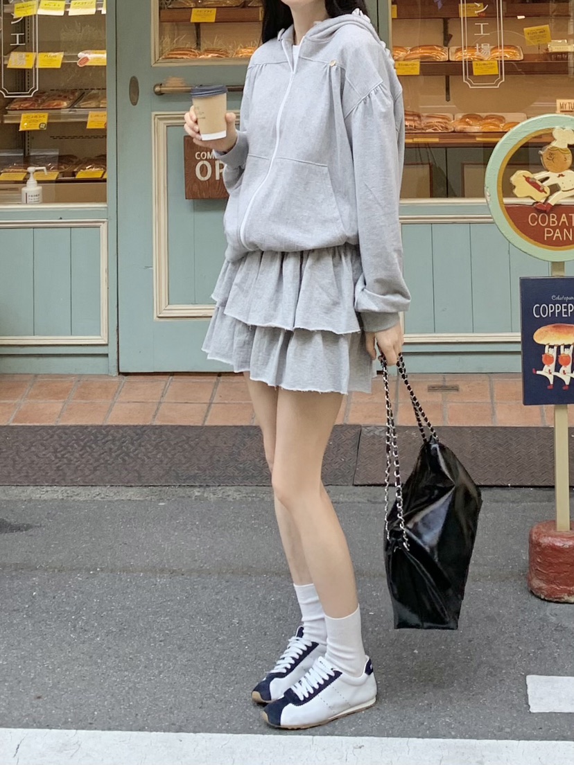 FORMSTUDIO韓國直郵㊣女裝新品休閑推薦人氣套裝荷葉邊兜帽FORMSTUDIO套裝