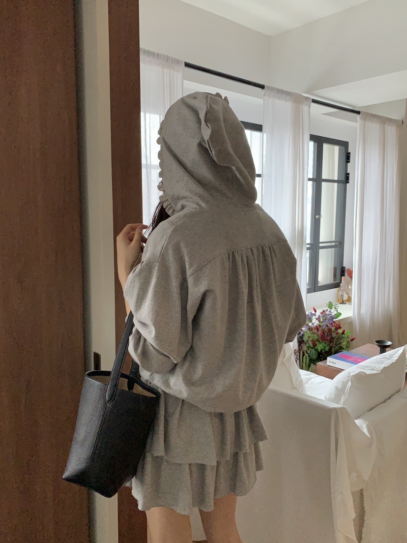 FORMSTUDIO韓國直郵㊣女裝新品休閑推薦人氣套裝荷葉邊兜帽FORMSTUDIO套裝