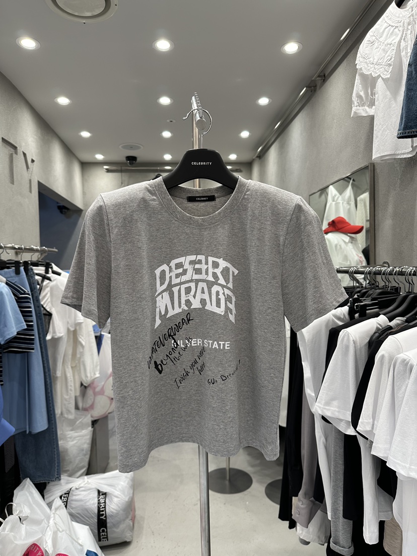 CELEBRITY-A韓國直郵㊣女裝新款時尚推薦熱賣25春夏休閑T恤CELEBRITY-AT恤圖色3