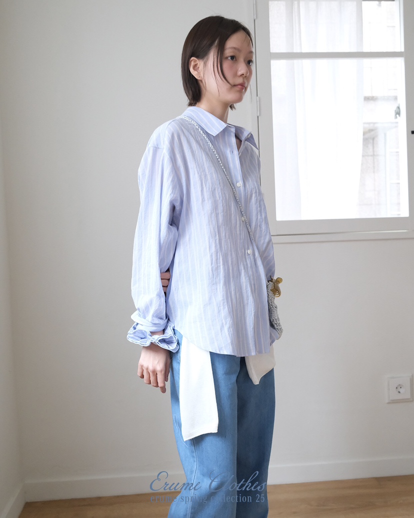 ERUME韓國直郵㊣東大門實拍女裝新品人氣推薦熱賣襯衫蕾絲衫ERUME襯衫/蕾絲衫