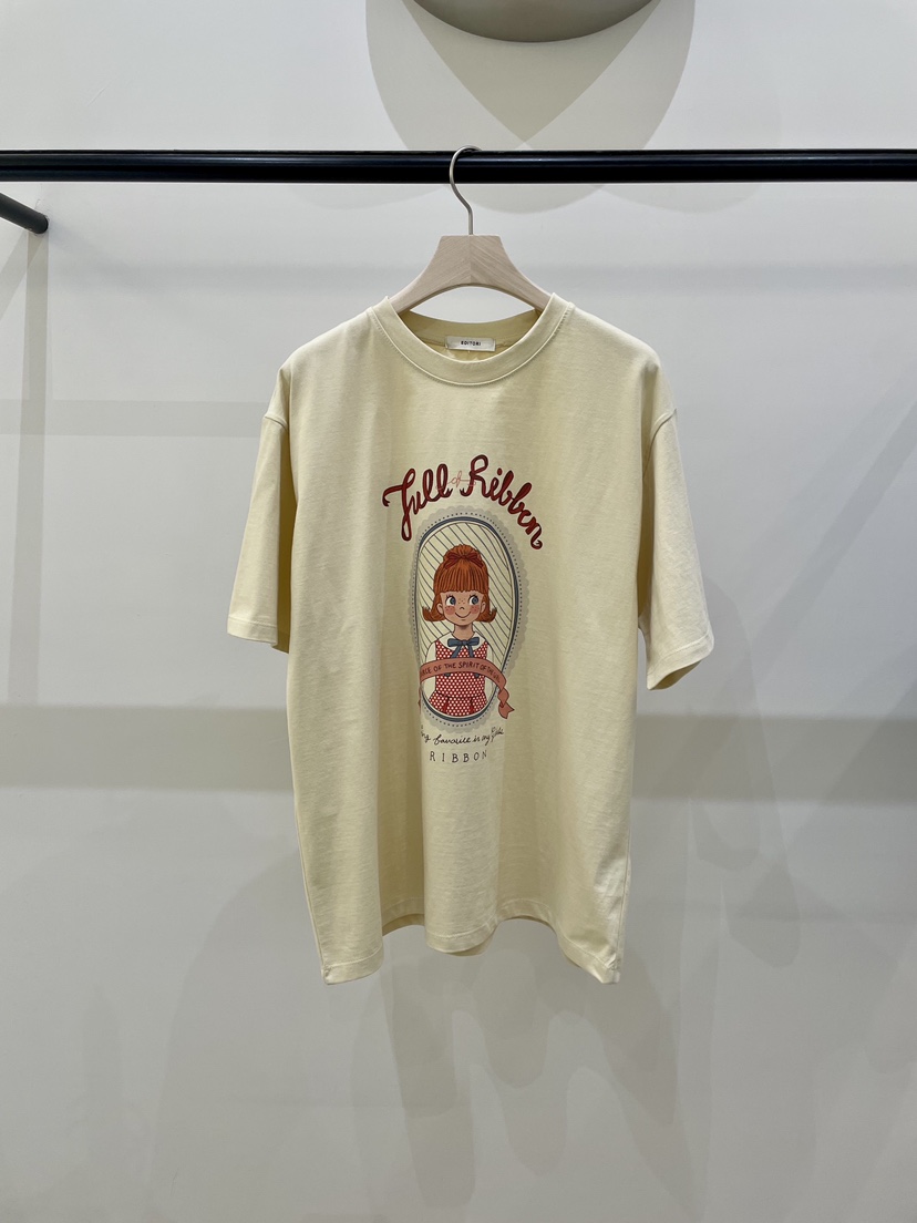 EDITORI韓國直郵㊣女裝新品休閑熱賣推薦時尚人氣25春夏T恤EDITORIT恤圖色2