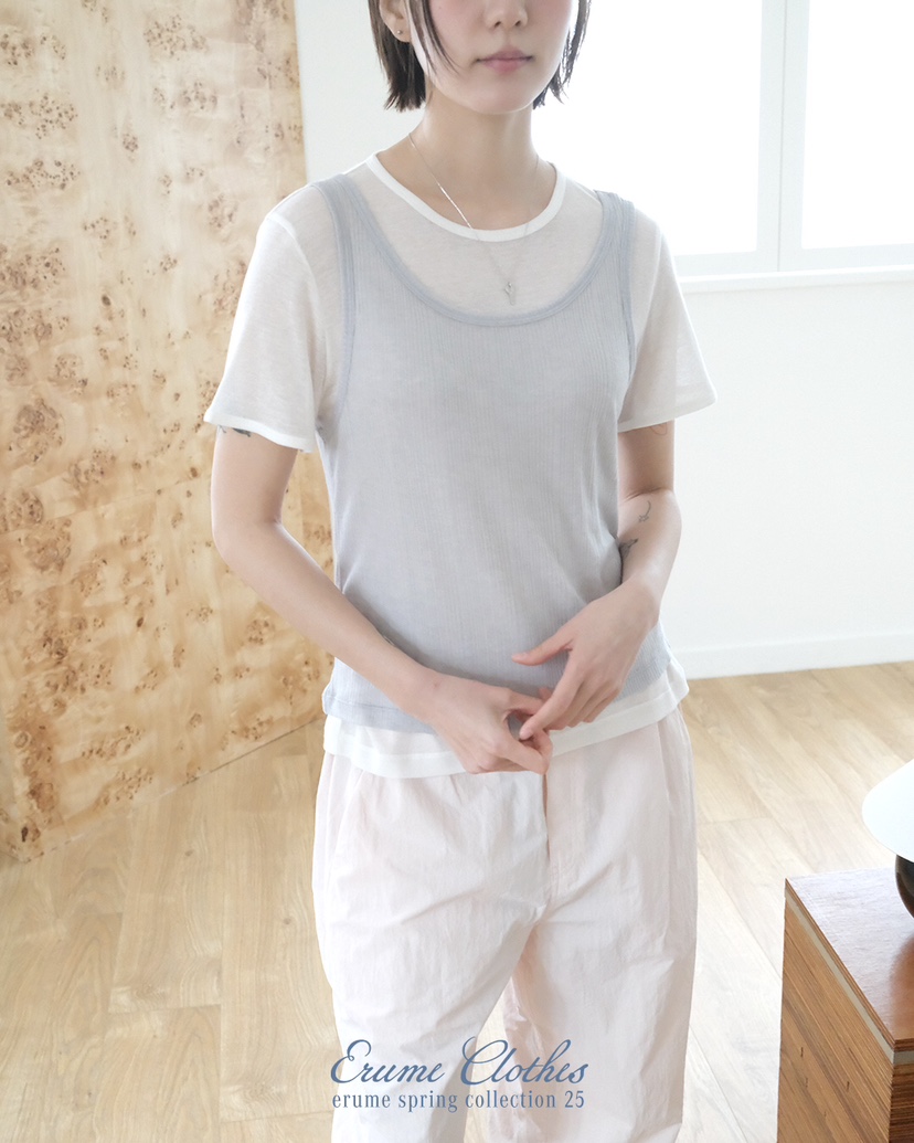ERUME韓國直郵㊣東大門實拍女裝新品熱賣休閑人氣推薦25春夏T恤ERUMET恤