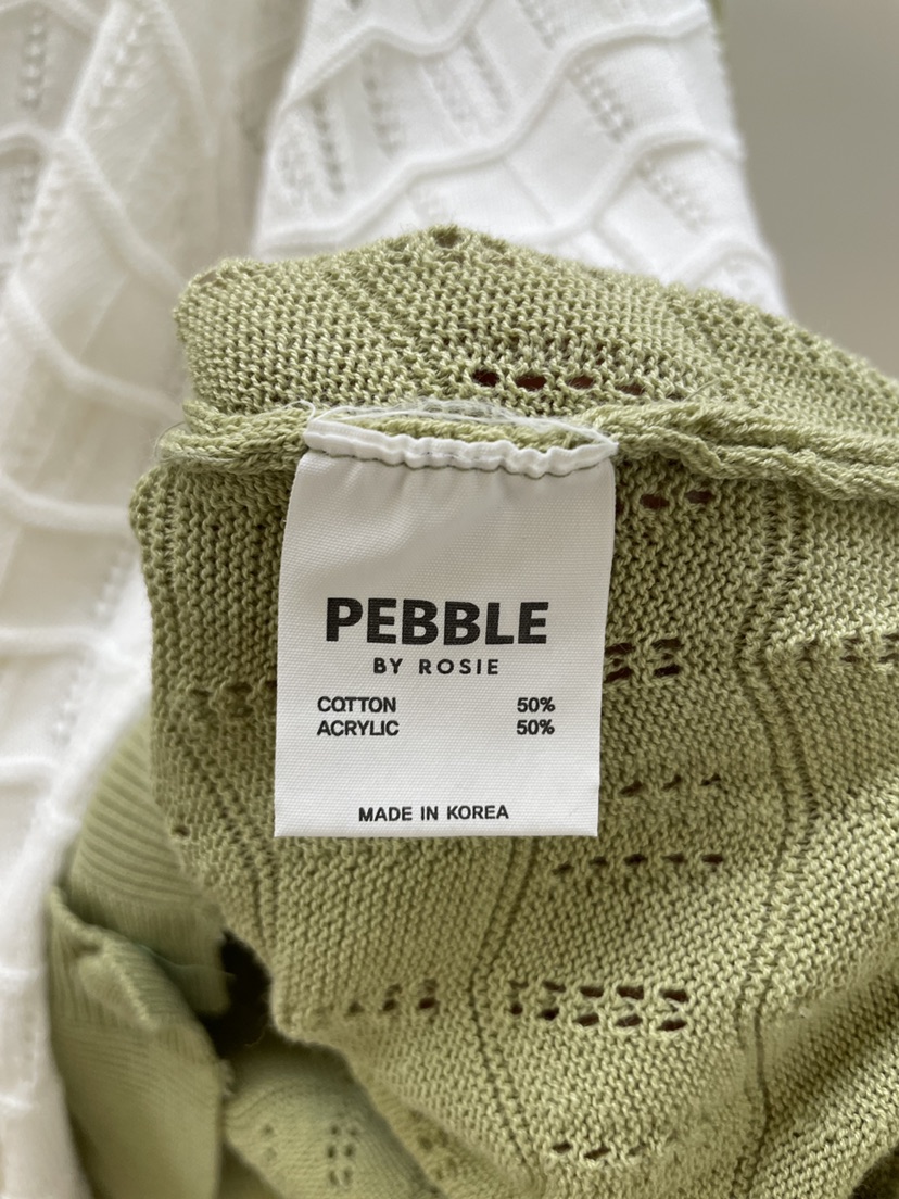 PEBBLE韓國直郵㊣女裝新款休閑推薦時尚熱賣25春夏人氣針織衫PEBBLE/LAYER針織衫