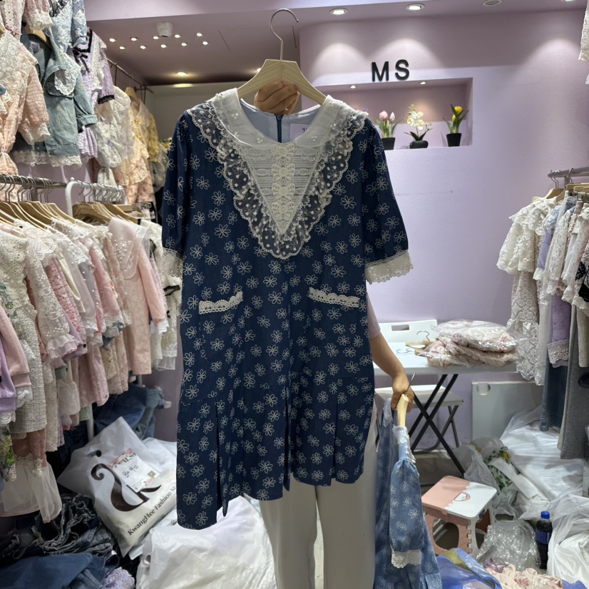 MS韓國直郵㊣東大門實拍女裝新款25春夏人氣休閑推薦連衣裙MS連衣裙圖色2