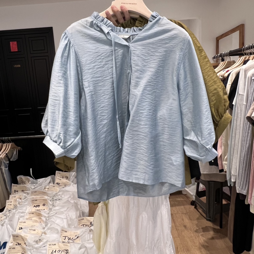 VENIR-a韓國直郵㊣女裝新品25春夏時尚休閑人氣襯衫蕾絲衫VENIR-a襯衫/蕾絲衫圖色4