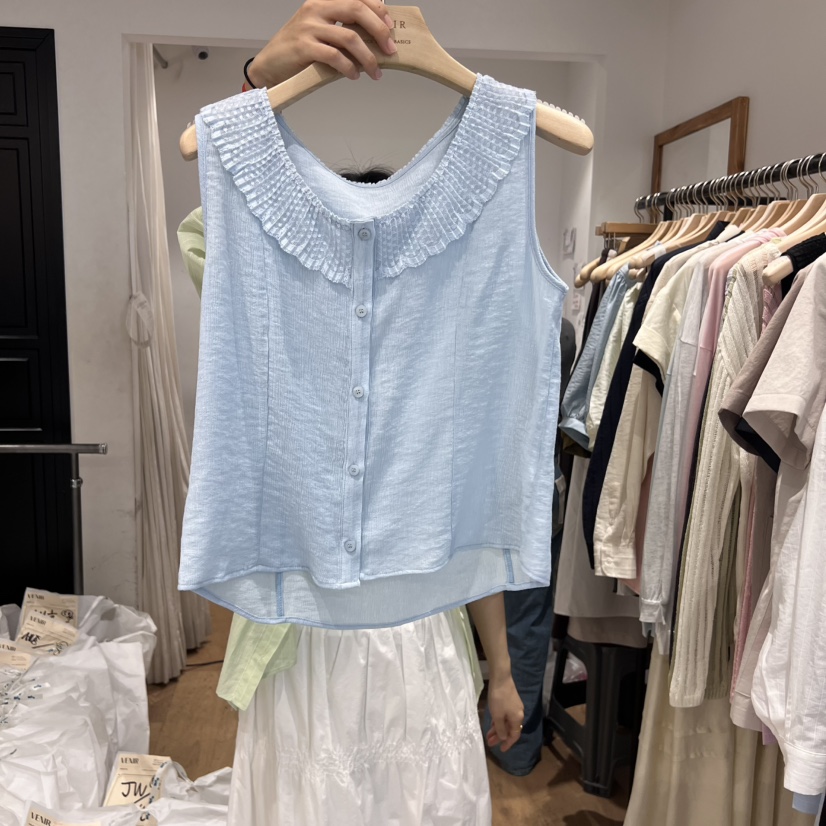 VENIR-a直郵韓國代購㊣女裝新品25春夏休閑推薦襯衫蕾絲衫VENIR-a襯衫/蕾絲衫圖色3