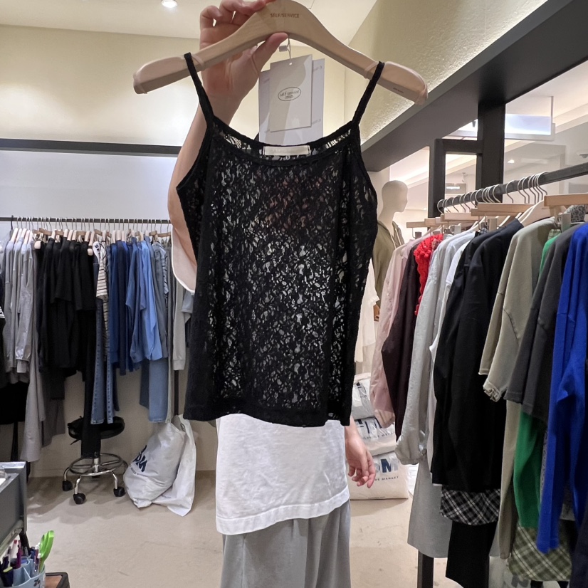 SELF SERVICE韓國直郵㊣東大門實拍女裝新品休閑熱賣吊帶背心SELF SERVICE吊帶/背心圖色2