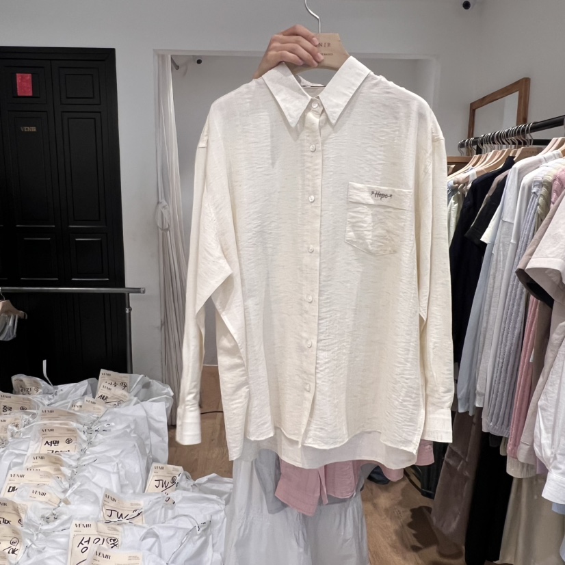 VENIR-a韓國㊣直郵東大門代購女裝新品休閑時尚襯衫蕾絲衫VENIR-a襯衫/蕾絲衫圖色1