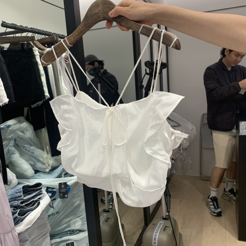 LOVE PULL韓國直郵㊣女裝新品推薦休閑時尚吊帶背心荷葉邊LOVE PULL吊帶/背心圖色3