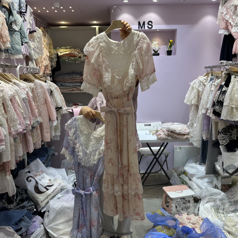 MS直郵韓國代購㊣女裝新品人氣推薦熱賣25春夏休閑連衣裙長款MS連衣裙