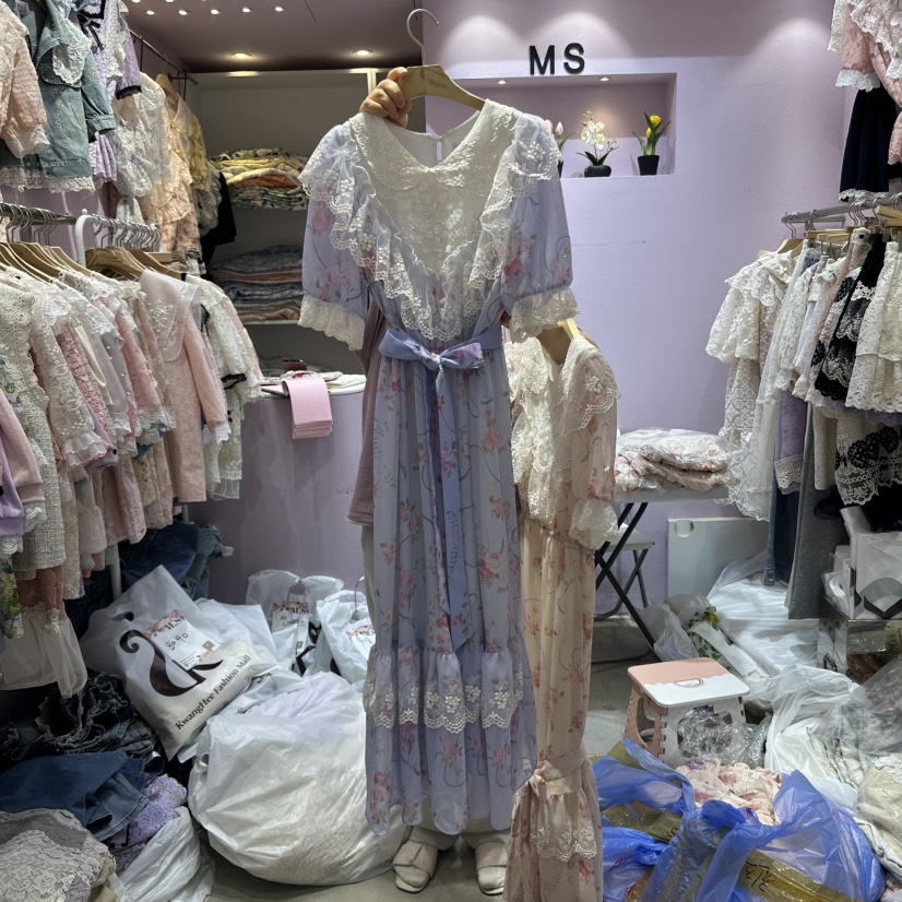 MS直郵韓國代購㊣女裝新品人氣推薦熱賣25春夏休閑連衣裙長款MS連衣裙圖色2