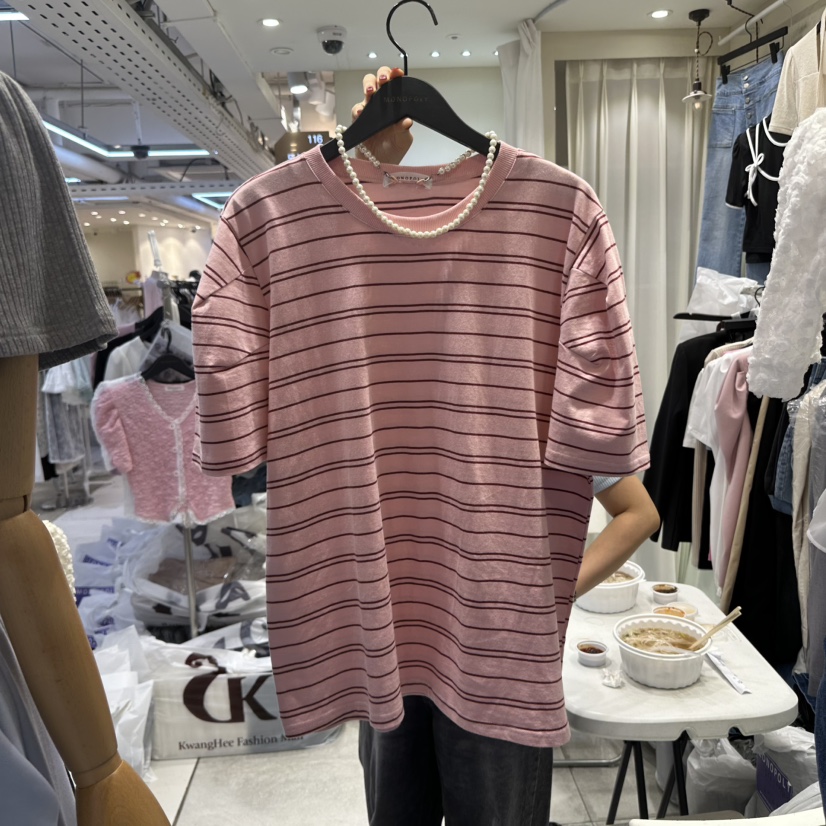 MONOPOLY直郵韓國代購㊣女裝新款熱賣25春夏時尚休閑推薦T恤MONO_POLYT恤圖色2