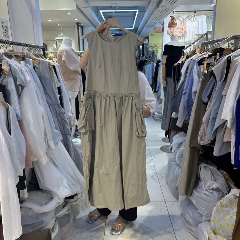 HARU韓國㊣直郵東大門代購女裝新品25春夏休閑時尚連衣裙口袋HARU連衣裙圖色3