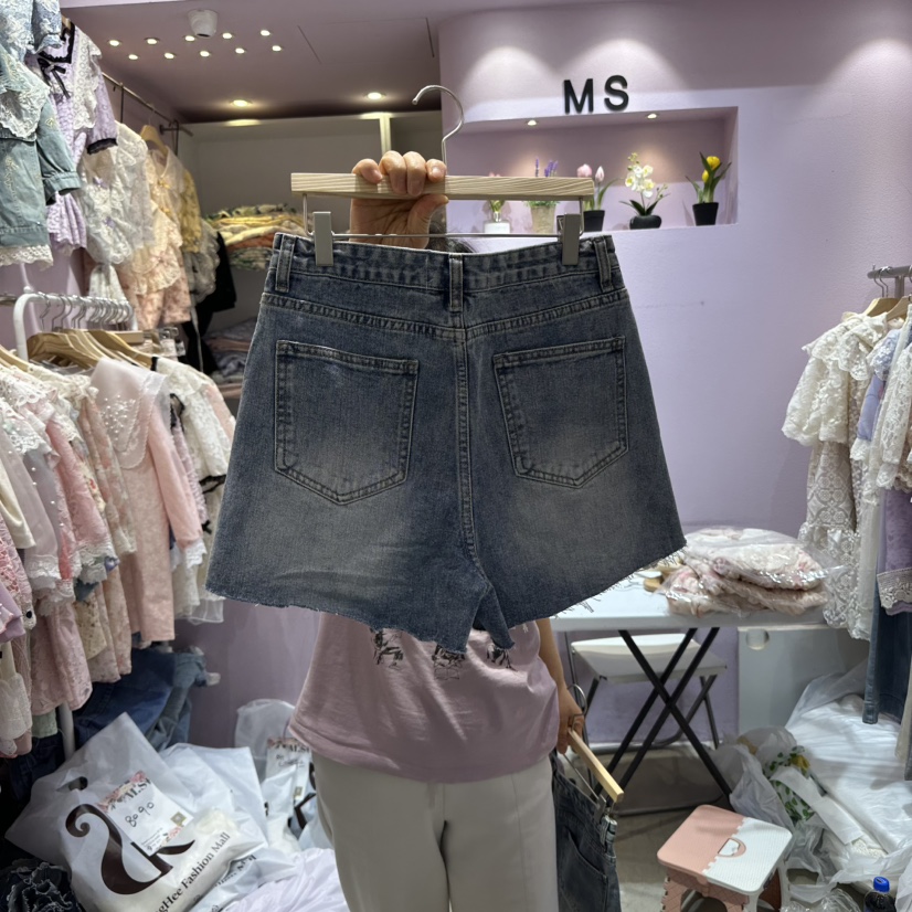 MS韓國㊣直郵東大門代購女裝新款人氣時尚推薦熱賣短褲格紋MS短褲
