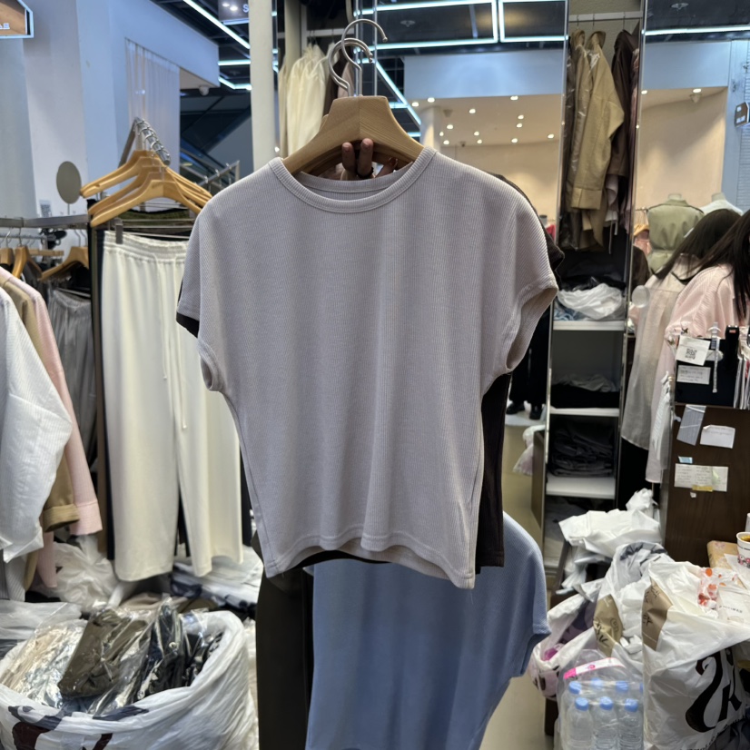 SANS韓國直郵㊣東大門實拍女裝新品25春夏休閑推薦人氣熱賣T恤SANST恤圖色3