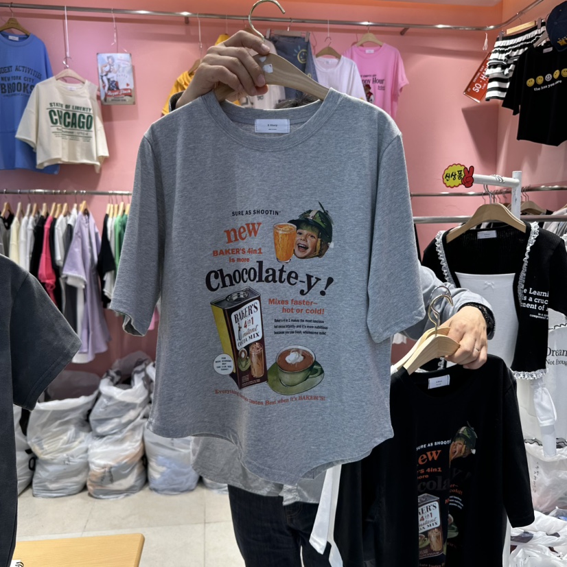 K STORY直郵韓國代購㊣女裝新品25春夏時尚熱賣人氣推薦T恤K STORYT恤圖色2
